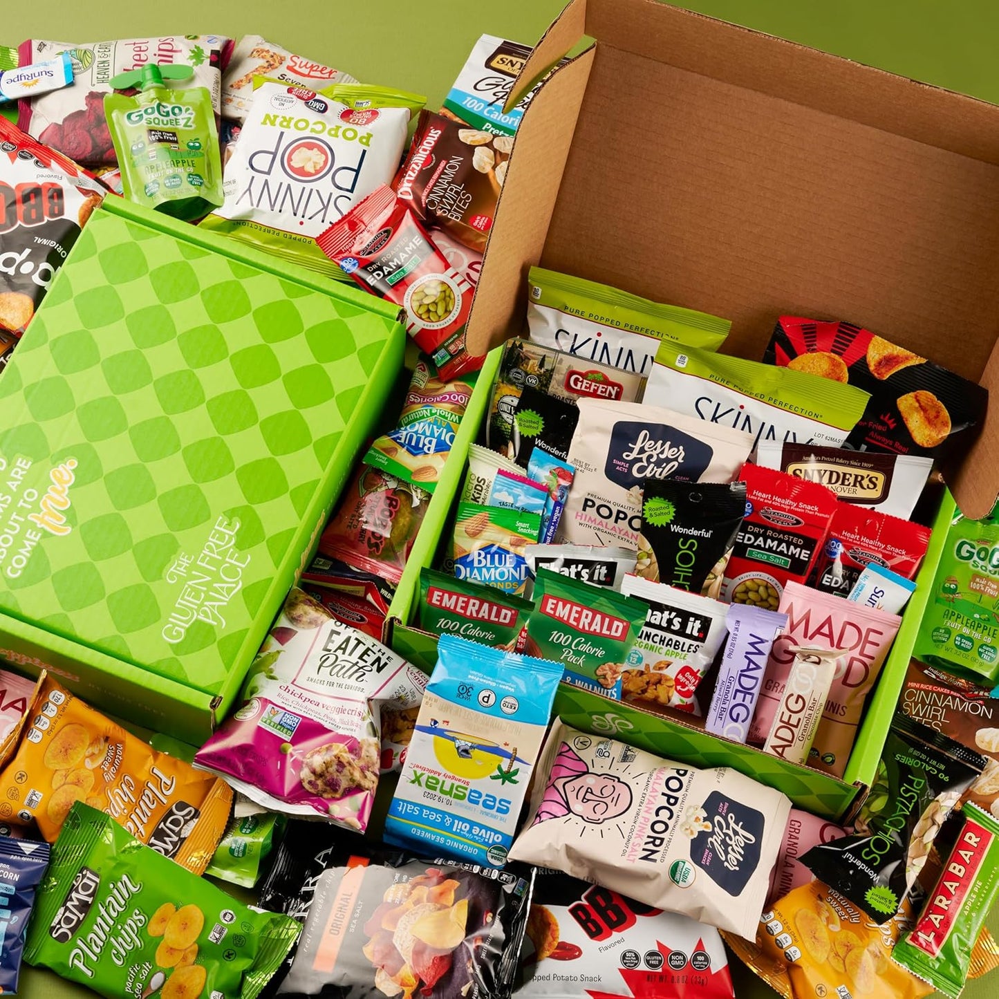 Gluten Free Palace 100 Calorie Snacks Variety Pack – Healthy Snack Care Package - Low Calorie, Vegan, Protein Bars & Nuts (20 Count)