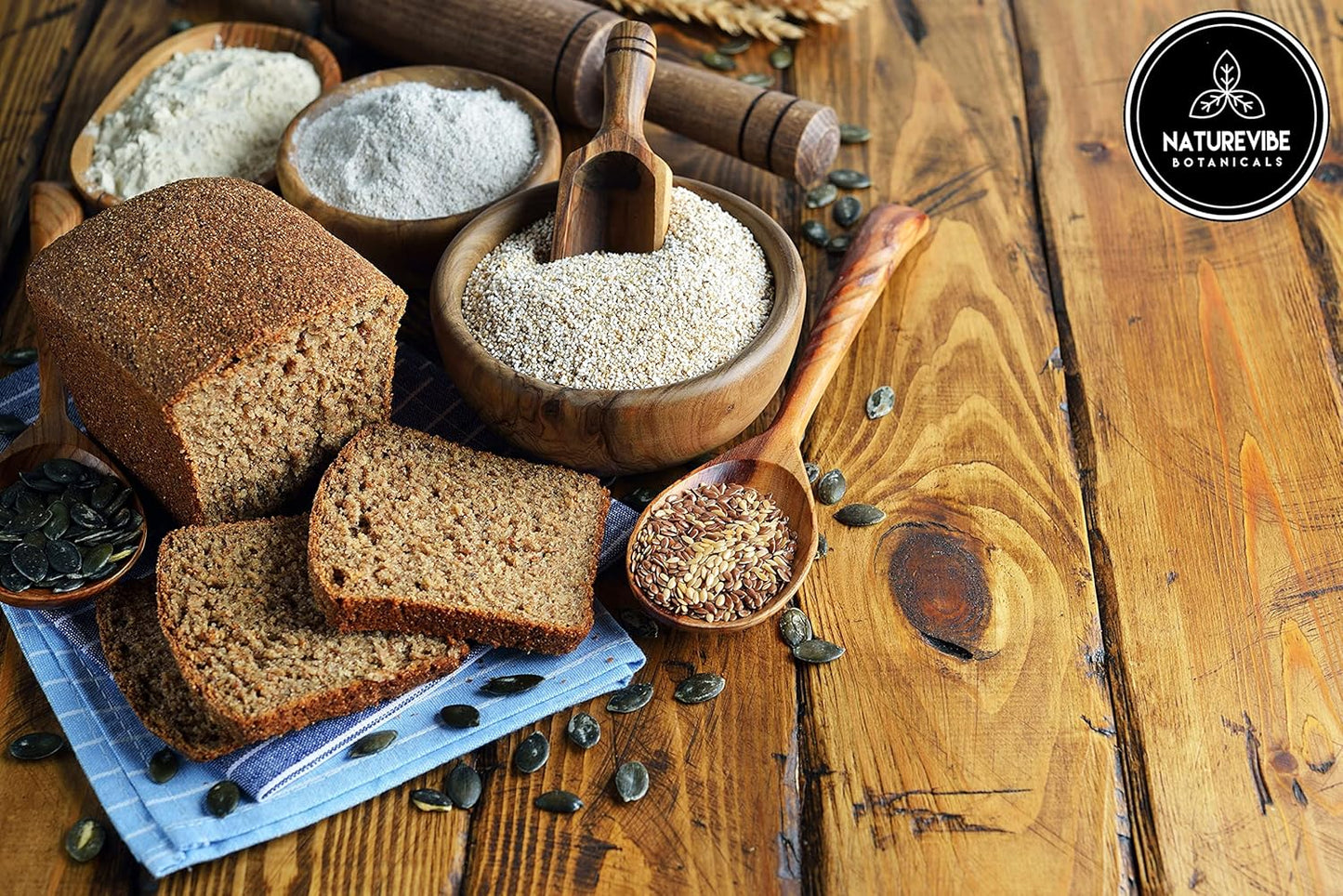 Naturevibe Botanicals Amaranth Flour 5 lb | 100% Whole Grain Gluten-Free Flour | High Protein & Fiber | Non-GMO | Ideal for Baking, Rotis, Pancakes, Breads & Healthy Gluten-Free Cooking