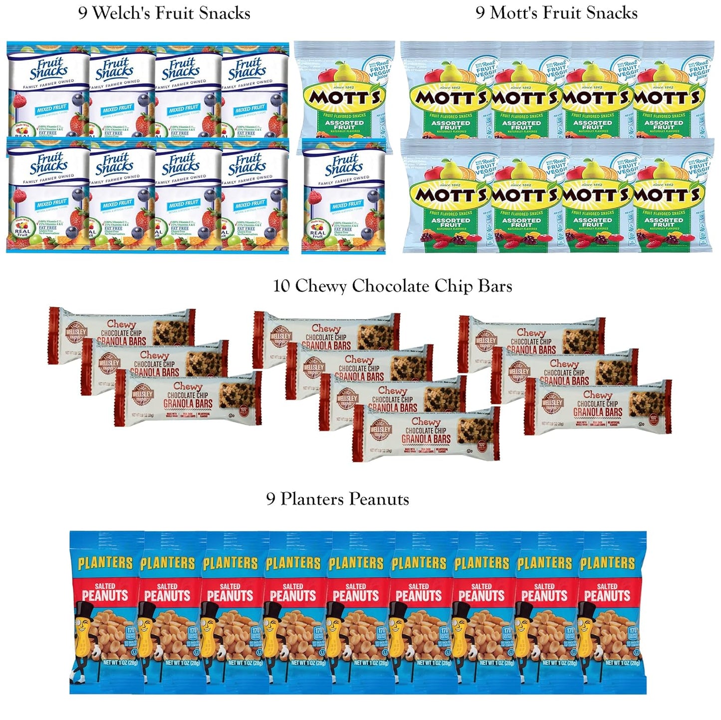 Foxy Fane 90-Count Holiday Gift Box - 90 Healthy Snacks & Treats - Perfect Variety Pack for Easter - Great for Family, Friends & Office