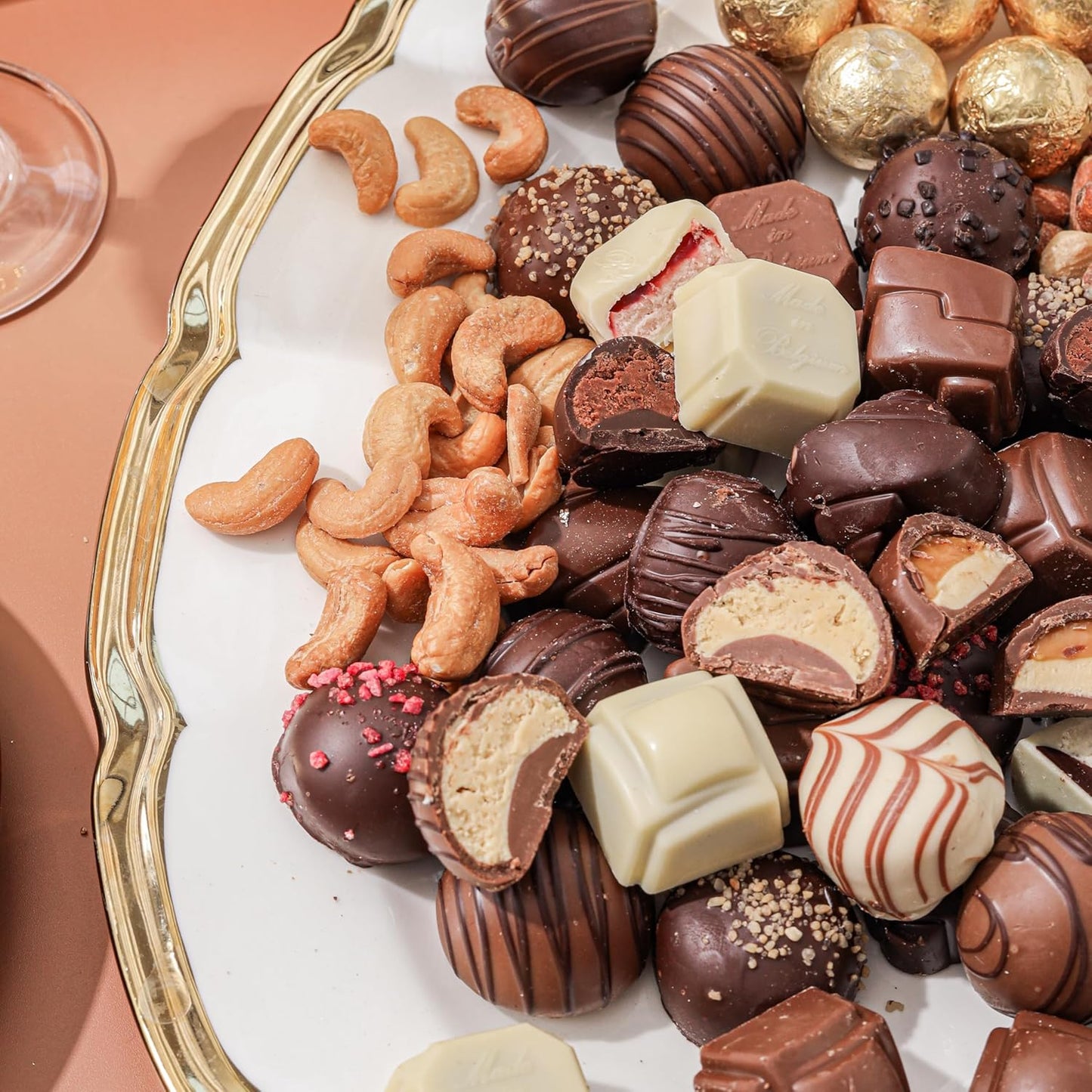 Christmas Chocolate Gift Basket- Holiday Nut and Candy Gift Box for Men, Women, Families, Corporate- Bonnie and Pop