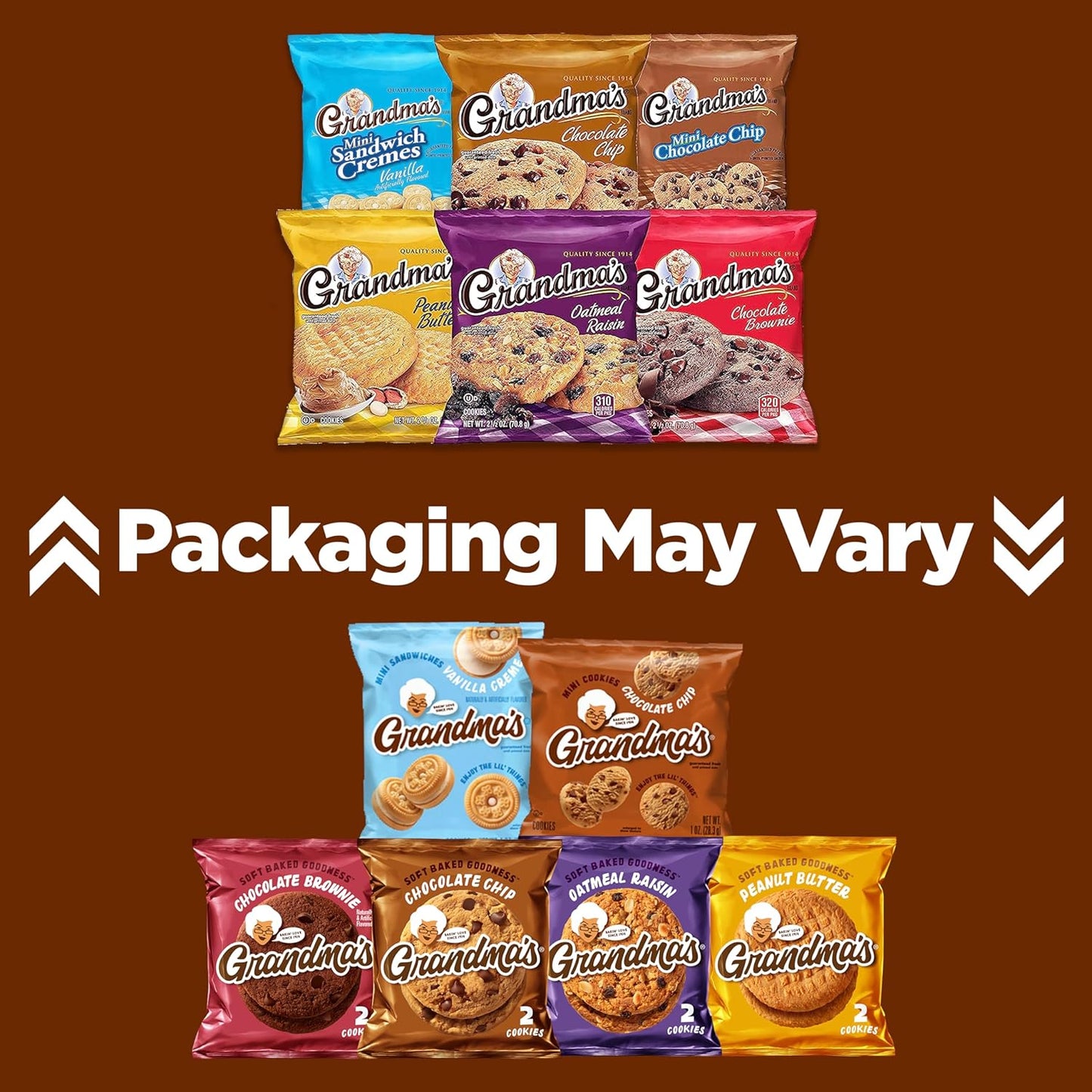 Grandma's Mini Chocolate Chip Cookies, 2 Ounce (Pack of 60)
