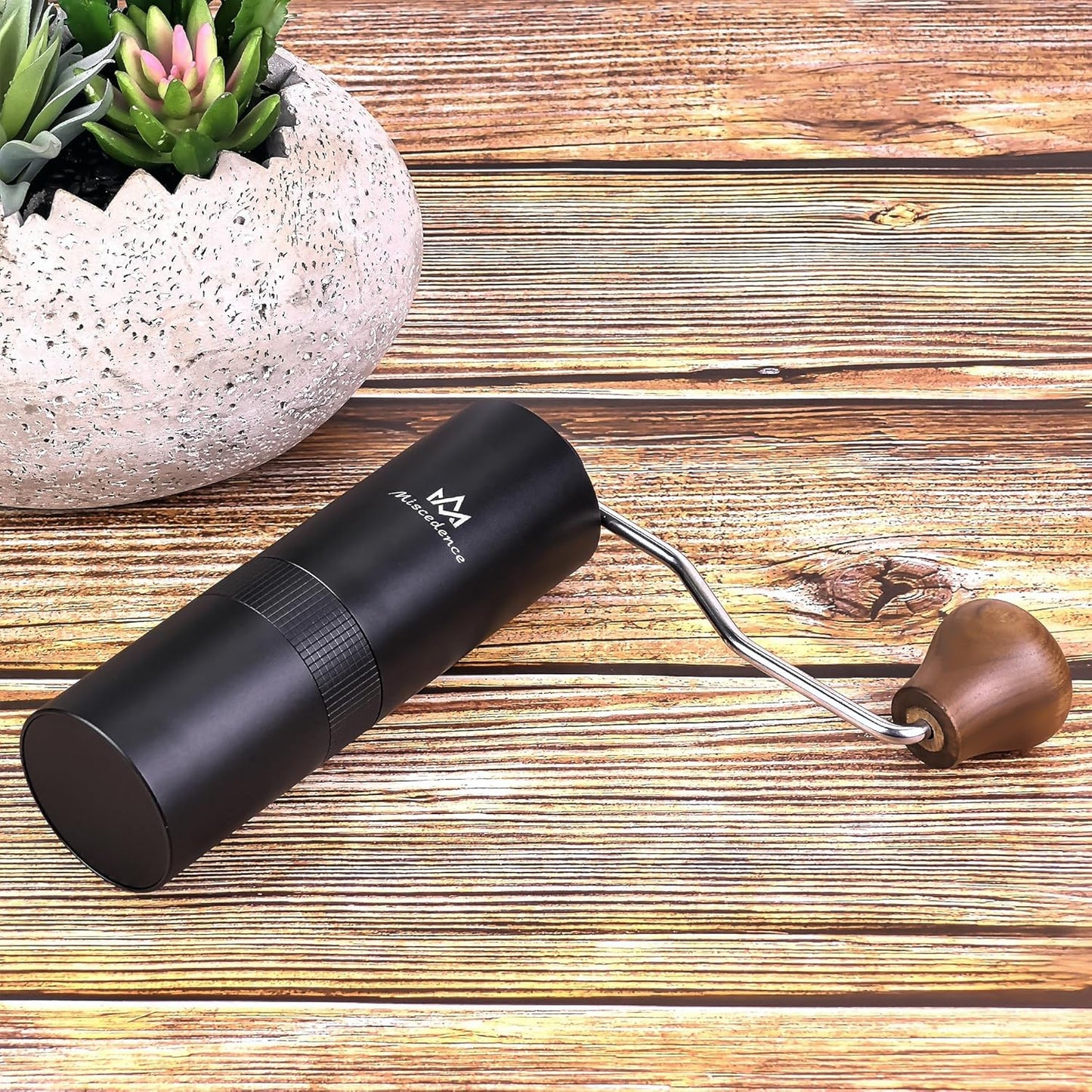 Manual Coffee Bean Grinder Internal Adjustable Setting Double Bearing Positioning, hand burr coffee grinders for home use Perfect for Camping