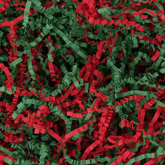 LWWTBS Crinkle Cut Paper 7oz Shredded Packing Grass Cushion Paper for Gift Baskets Christmas Wedding Birthday Bridesmaid Engagement Craft Gift boxes Bags Filler (Christmas)