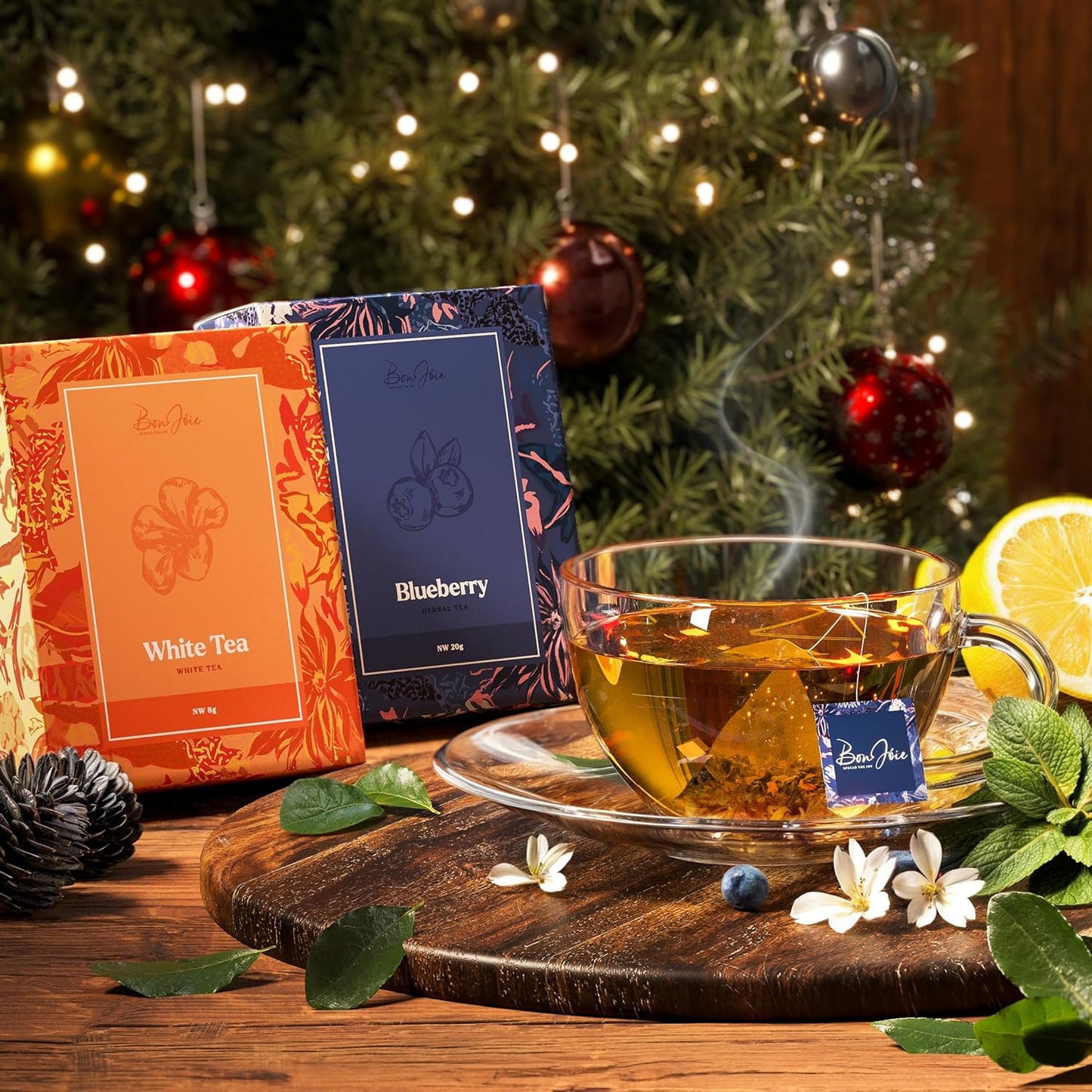 Tea Gift Set For Women - Tea Sampler Gift Set Box Variety Pack - Includes 8 Rich Flavors, 32 Tea Bags - Tea Set For Christmas Gifts For Women - Loose Leaf Tea Sampler For Tea Gifts For Tea Lovers