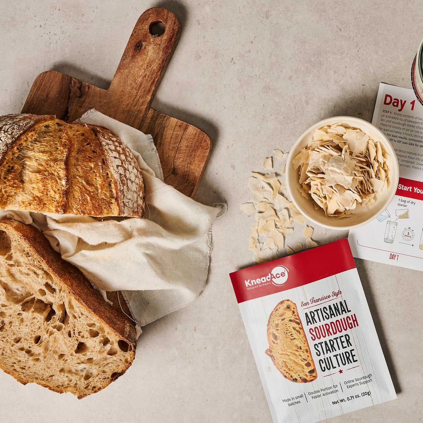 KNEADACE The Ultimate Pro Sourdough Starter and Scoring Kit: Elevate Your Baking