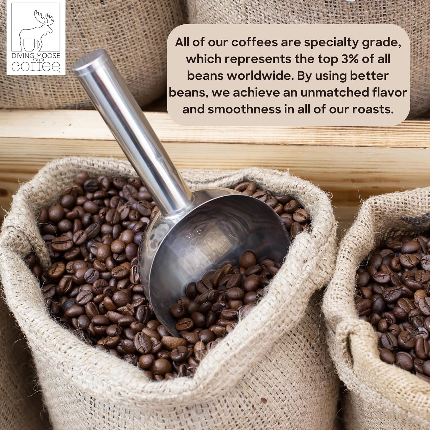 Diving Moose Coffee - The Rhinoceros Sumatra Gayo USDA Organic Medium Dark Roast (16oz / 1 LB) - Bakers Chocolate Raspberry Specialty Grade 100% Arabica Small-Batch Roasted to Order Smooth Not Bitter