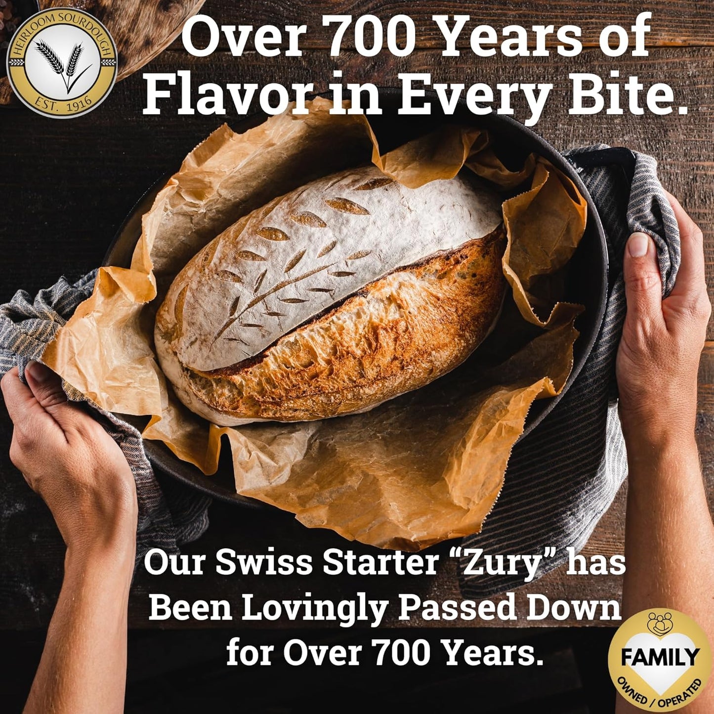 700 Year Old Swiss Sourdough Starter | Heirloom Sourdough's Private Collection | Easy to follow instructions | Includes detailed instructions and recipe |