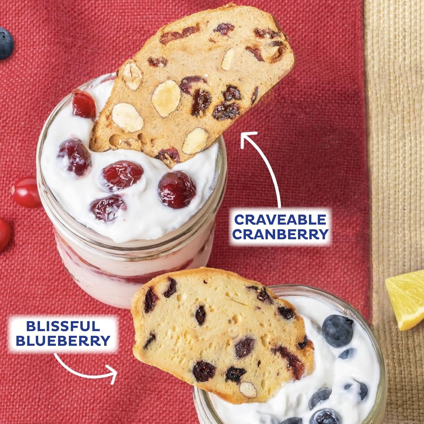 THINaddictives Variety 6 Pack - 6 Flavors w/ 18 Cookies Per Box - Sweet & Crunchy Almond Cookie Thins - Biscotti Italian Cookies - Biscotti Individually Wrapped Cookies - Kosher Coffee Cookie - 4.4 oz