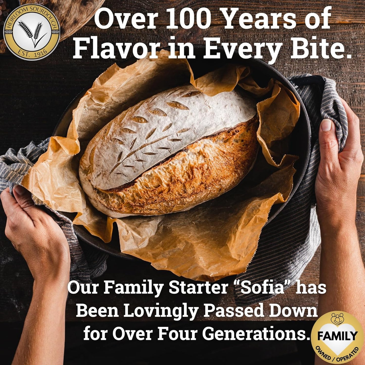 109 Year Old San Francisco Sourdough Starter Culture | Est. 1916 by our great-grandfather | Easy to follow instructions | Includes detailed instructions and recipe |