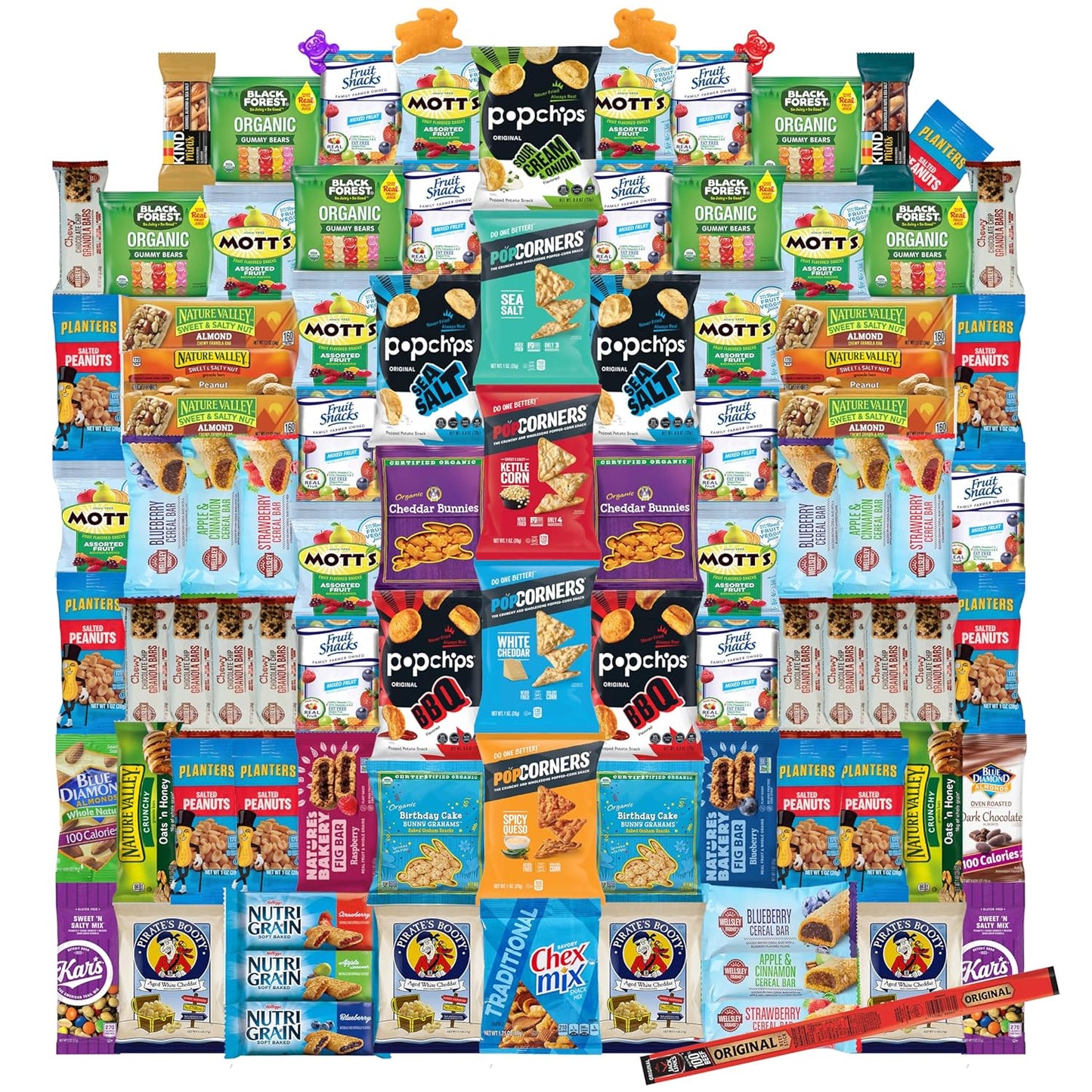 Foxy Fane 90-Count Holiday Gift Box - 90 Healthy Snacks & Treats - Perfect Variety Pack for Easter - Great for Family, Friends & Office