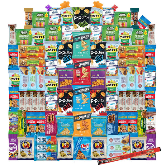 Foxy Fane 90-Count Holiday Gift Box - 90 Healthy Snacks & Treats - Perfect Variety Pack for Easter - Great for Family, Friends & Office